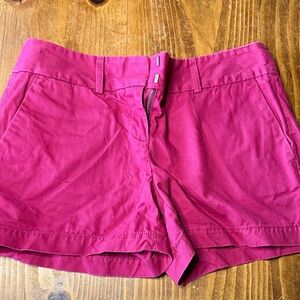 LOFT High Waist Magenta Shorts